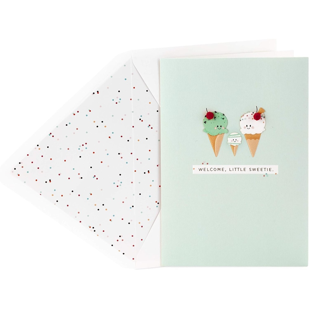 image:imageHallmark Baby Shower Card for New Parents Animals in the Woods Welcome New Baby Congratulations Gender RevealIce Cream Cones