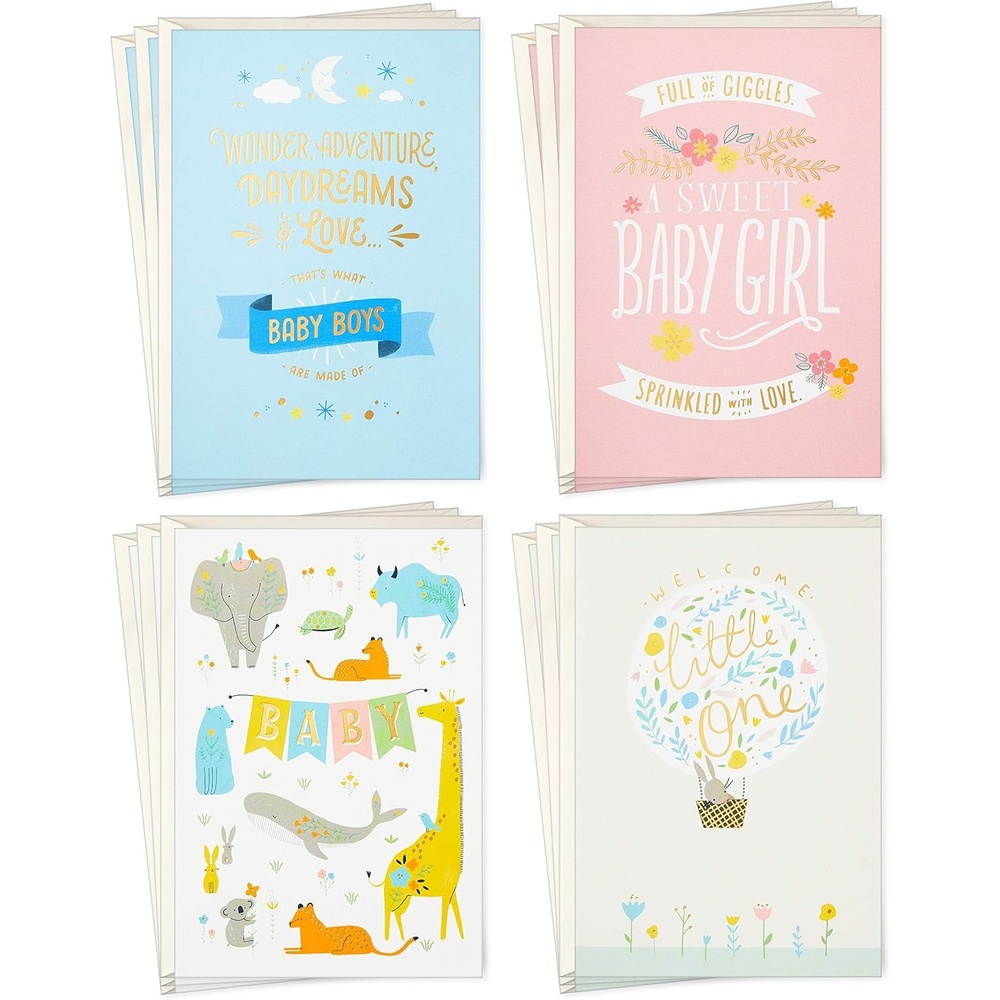 image:imageHallmark Baby Shower Cards for New Parents 12 Cards with Envelopes Welcome New Baby Congratulations Gender Reveal