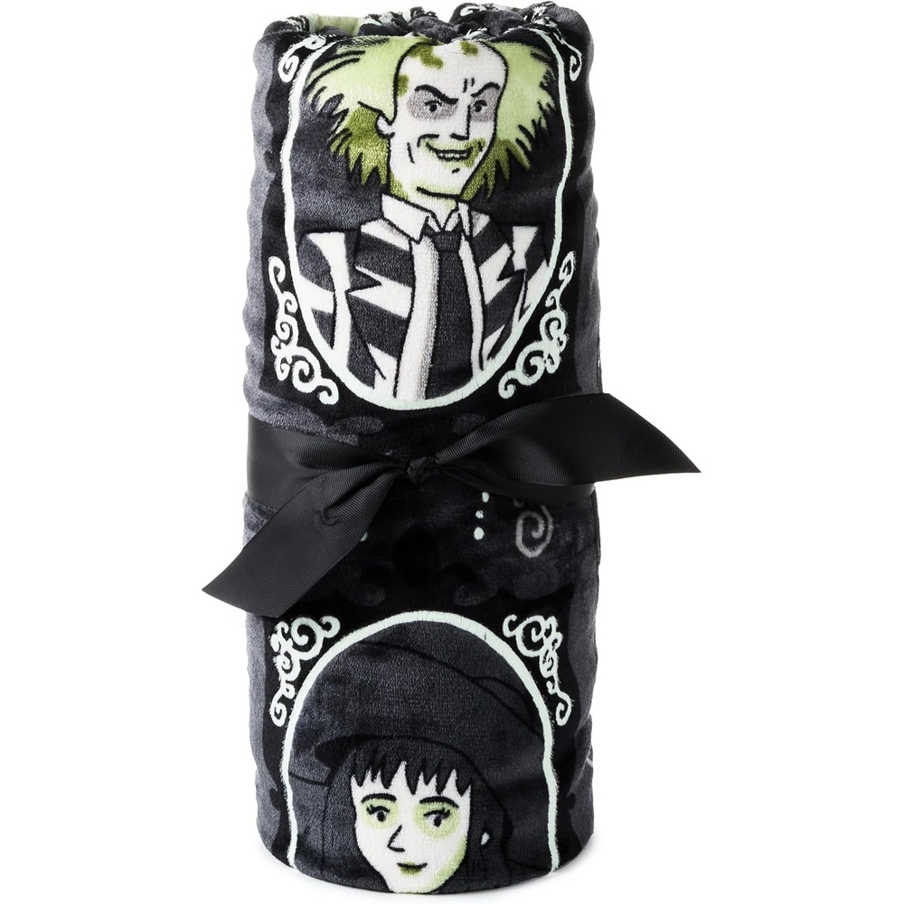 image:imageHallmark Beetlejuice Throw Blanket 50x60 GlowintheDark for Kids Fans Collectors
