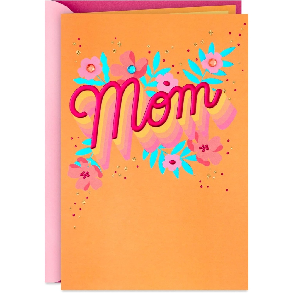 image:imageHallmark Birthday Card for Mom Gemstone FlowersHow Much Youre Loved