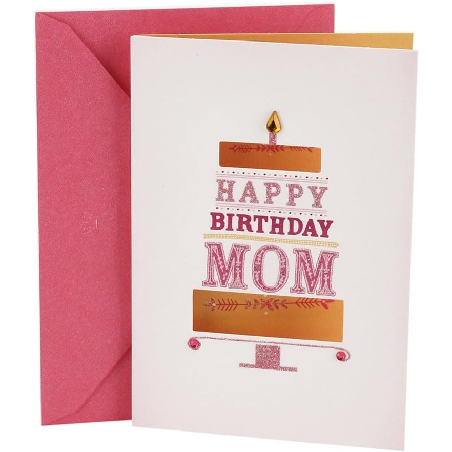 image:imageHallmark Birthday Card for Mom Pink and Gold CakeDiecut Cake