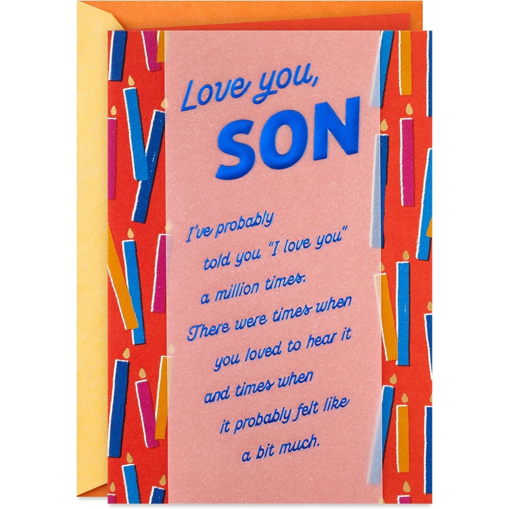image:imageHallmark Birthday Card for Son Love You a Million Times Colorful CandlesLove You a Million Times