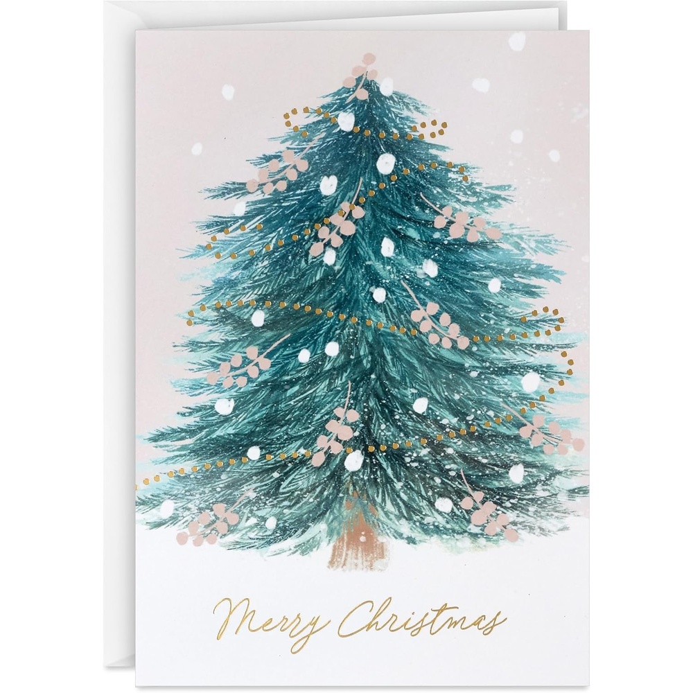 image:imageHallmark Boho Boxed Christmas Card Assortment 16 Cards and Envelopes Pastel Pink Purple Emerald Green DoveChristmas Joy
