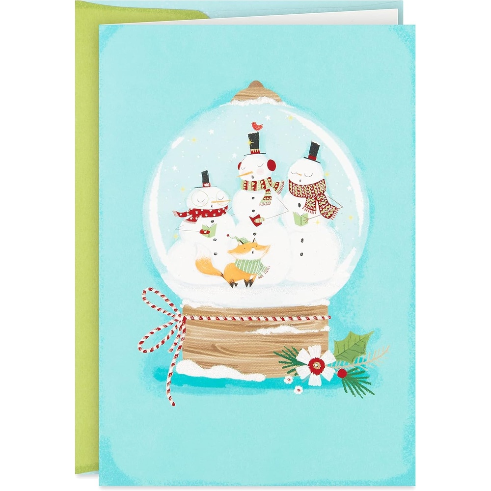 image:imageHallmark Boxed Christmas Cards Snowmen Snow Globe 16 Cards and 17 EnvelopesSnowmen Snow Globe Holiday Cards