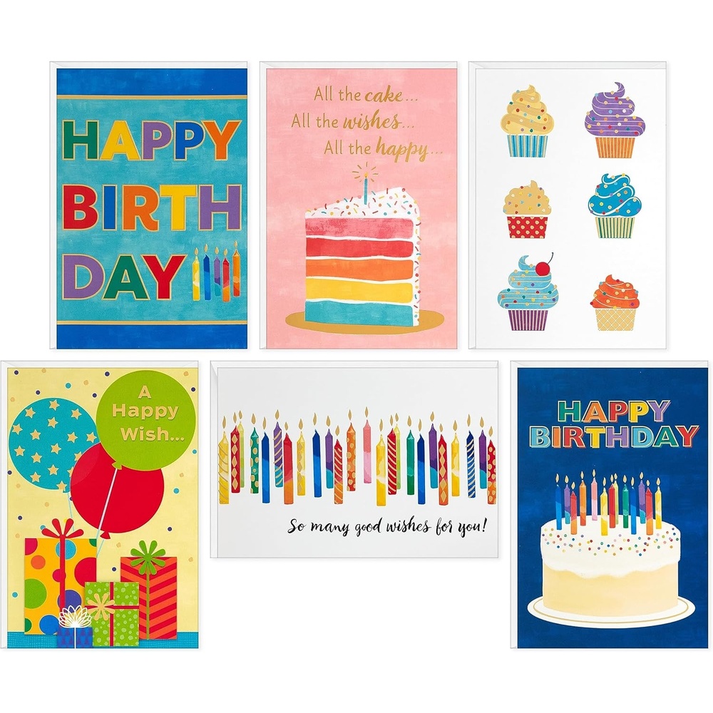 image:imageHallmark Bulk Birthday Card Assortment 72 Cards with Envelopes for Kids Adults Coworkers Employees