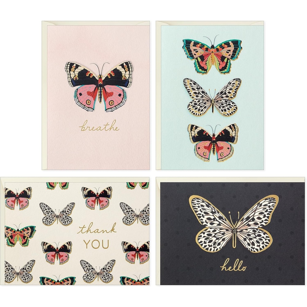 image:imageHallmark Butterfly Card Assortment 24 Blank Cards with Envelopes Thank You Breathe Hello