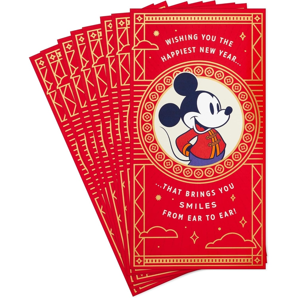 image:imageHallmark Chinese New Year Card 2026 Lunar New Year Pop Up Card with Red Lucky Money Envelope Lantern 3D Year of the HorseMickey Mouse