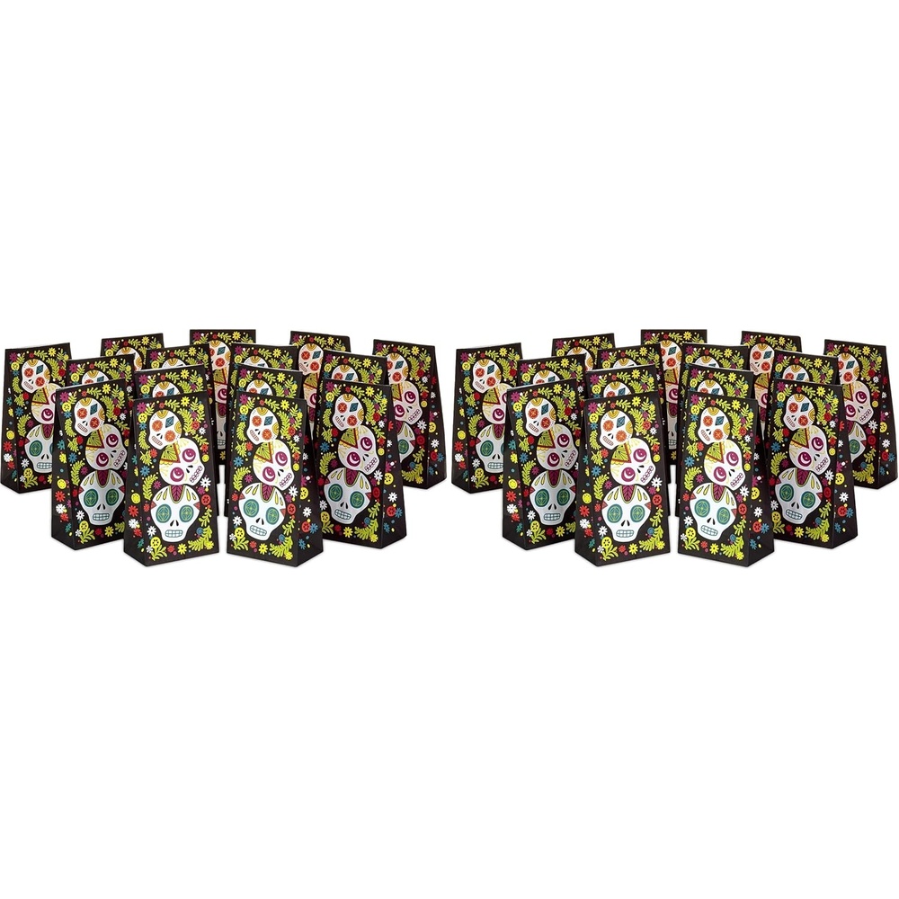 image:imageHallmark Day of the Dead Party Favor and Wrapped Treat Bags 15 Ct for Halloween Da de los Muertos Class Parties Care Packages and MoreTreat Pack of 2
