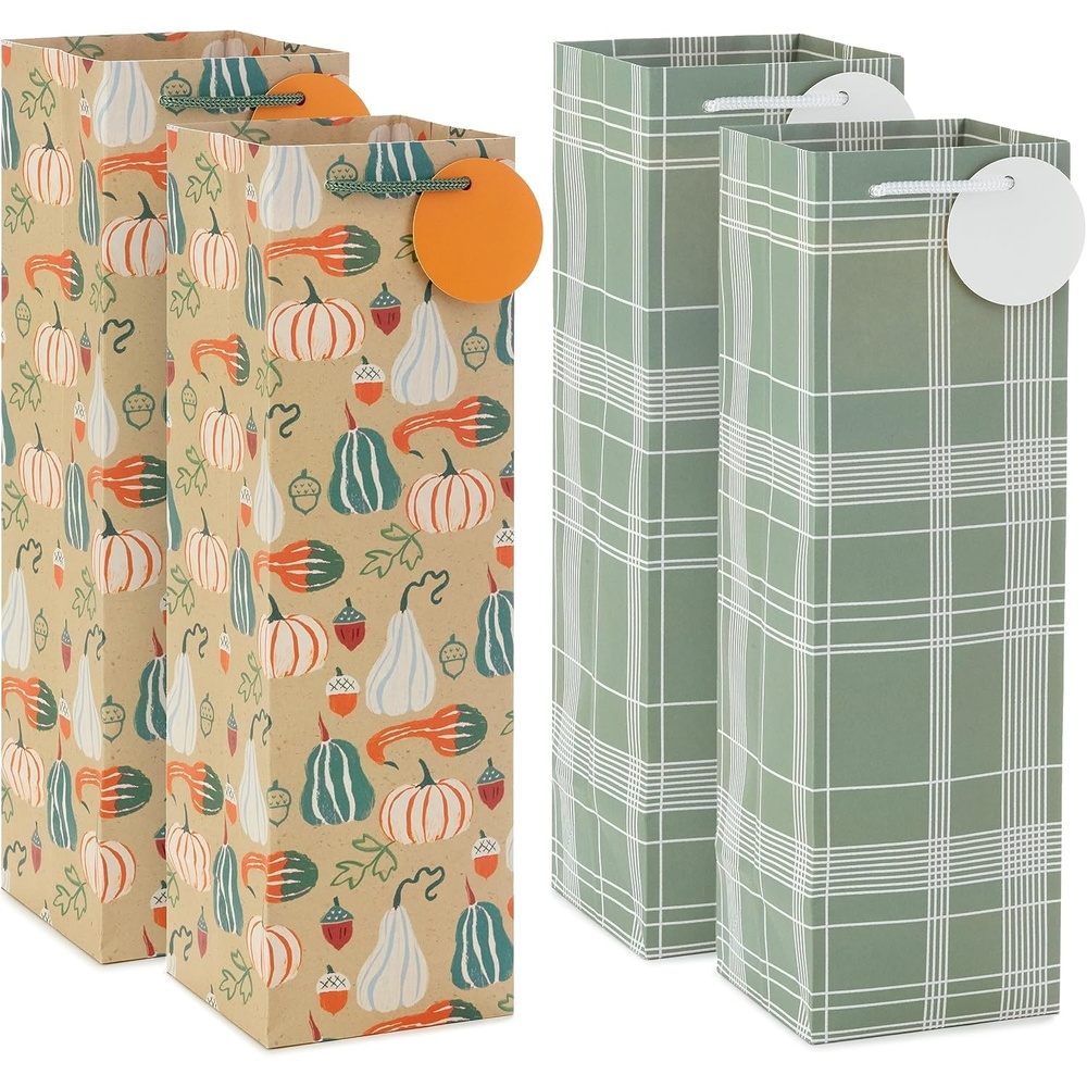 image:imageHallmark Fall Leaves Party Favor and Wrapped Treat Bags 30 Ct for Autumn Parties Halloween Thanksgiving Friendsgiving Care Packages and MoreSage Green  Pumpkins