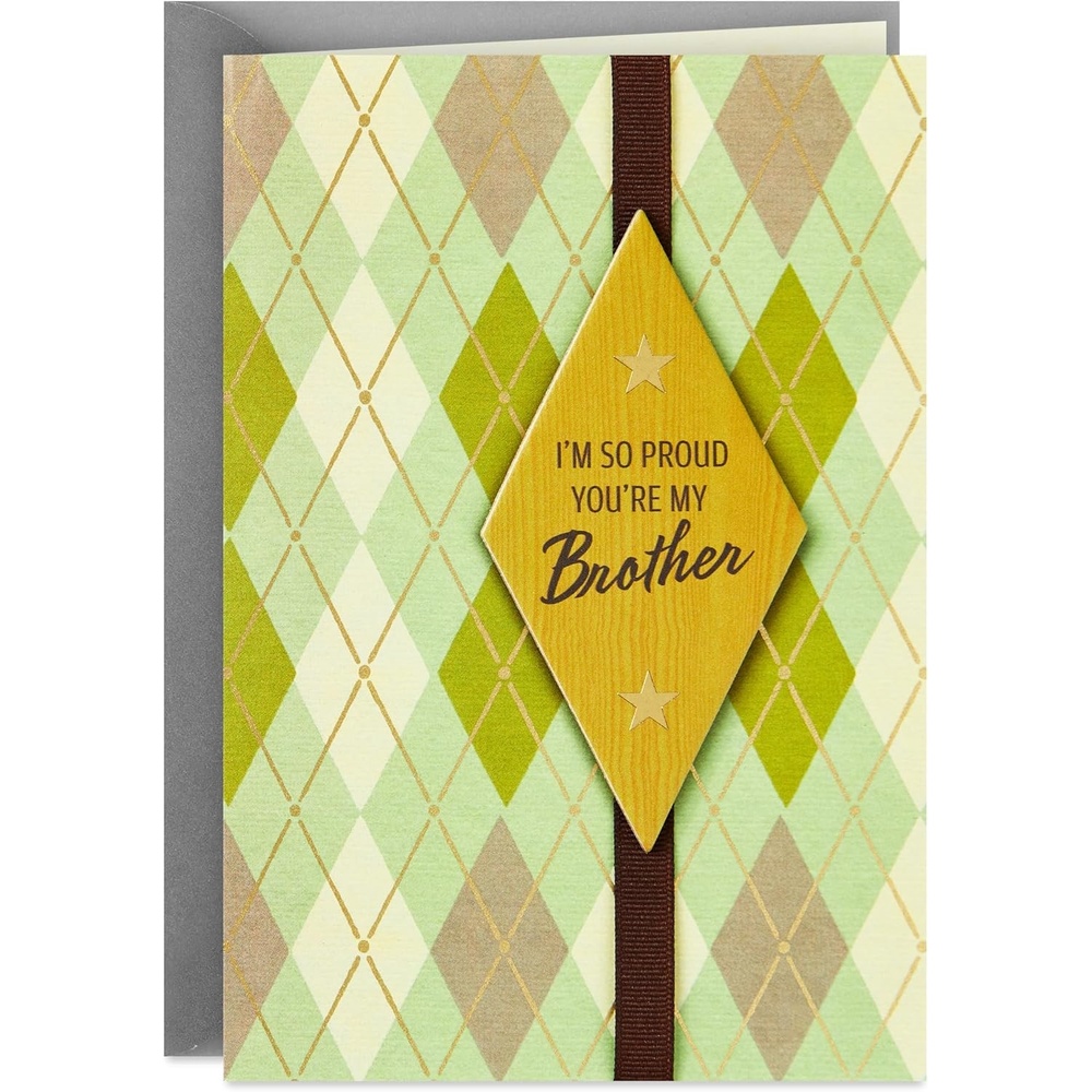 image:imageHallmark Fathers Day Card for Brother Im So Proud Birthday Card for Him from Sister Brother Stepbrother Teammate Cousin