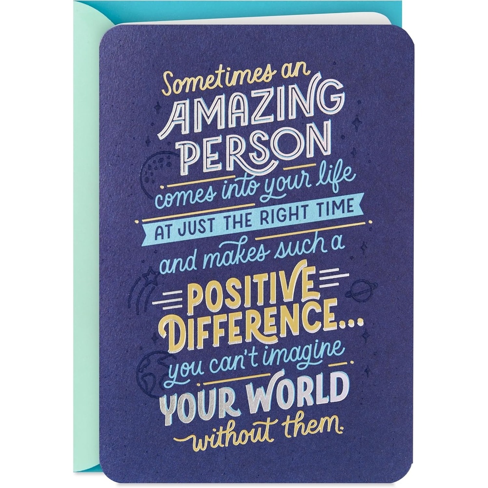 image:imageHallmark Fathers Day Card for Him An Amazing Person for StepDad Bonus Dad Coach Teacher Mentor Uncle Friend Birthday