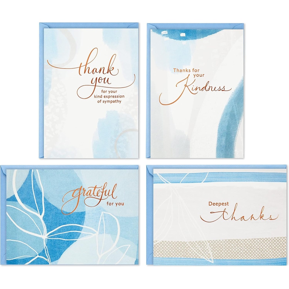 image:imageHallmark Funeral Thank You Cards Abstract Watercolor 24 Thank You for Your Sympathy Cards with Envelopes