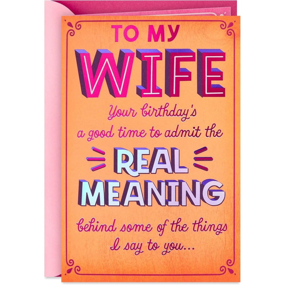 image:imageHallmark Funny Birthday Card for Wife Really Mean It