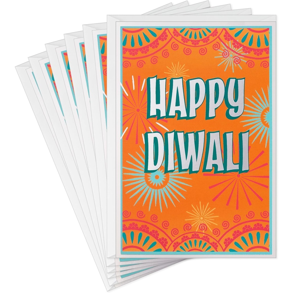 image:imageHallmark Golden Thread Diwali Greeting Cards 6 Cards with Envelopes Happy DiwaliHappy Diwali