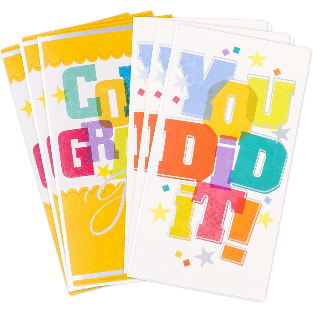 image:imageHallmark Good Mail Graduation Cards Assortment Every New Adventure Pack of 3 Cards with EnvelopesYou Did It