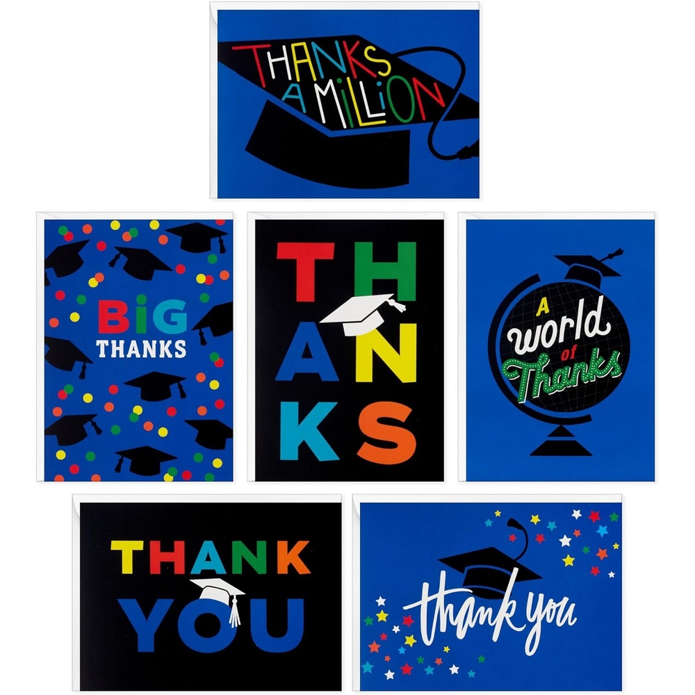 image:imageHallmark Graduation Cards Assortment Inspirational Quotes 16 Cards with EnvelopesBlack and Blue