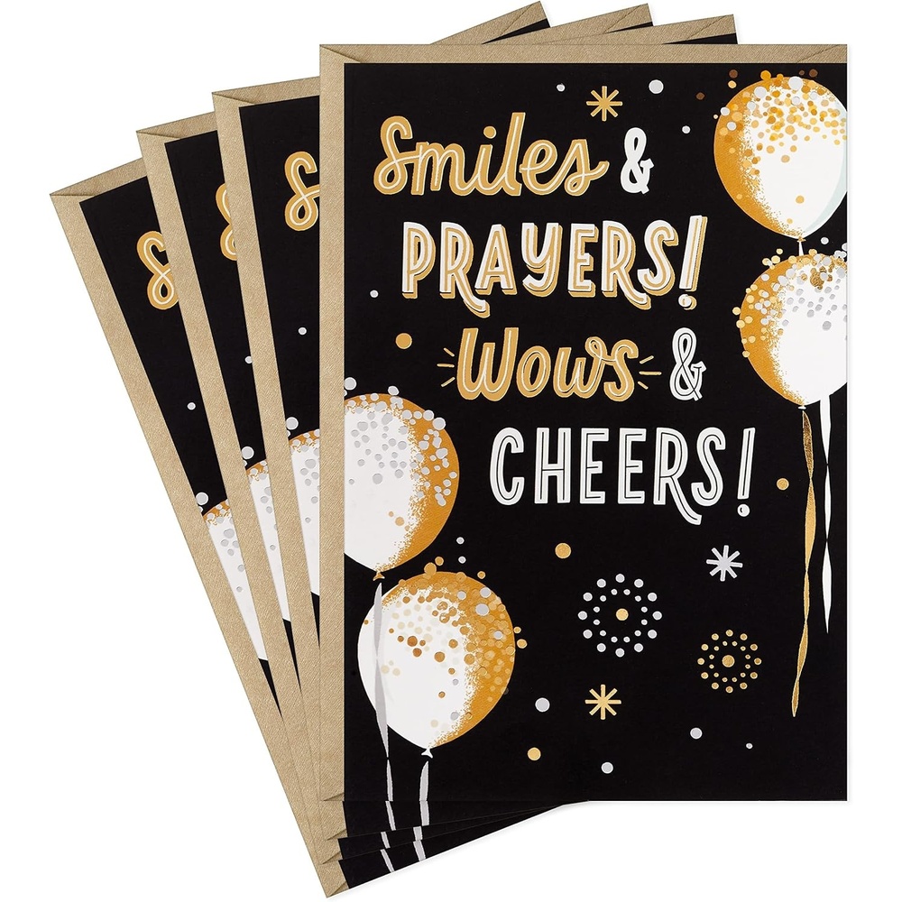image:imageHallmark Graduation Cards Best Wishes 4 Cards with EnvelopesSmiles  Prayers  4 Religious Cards with Envelopes