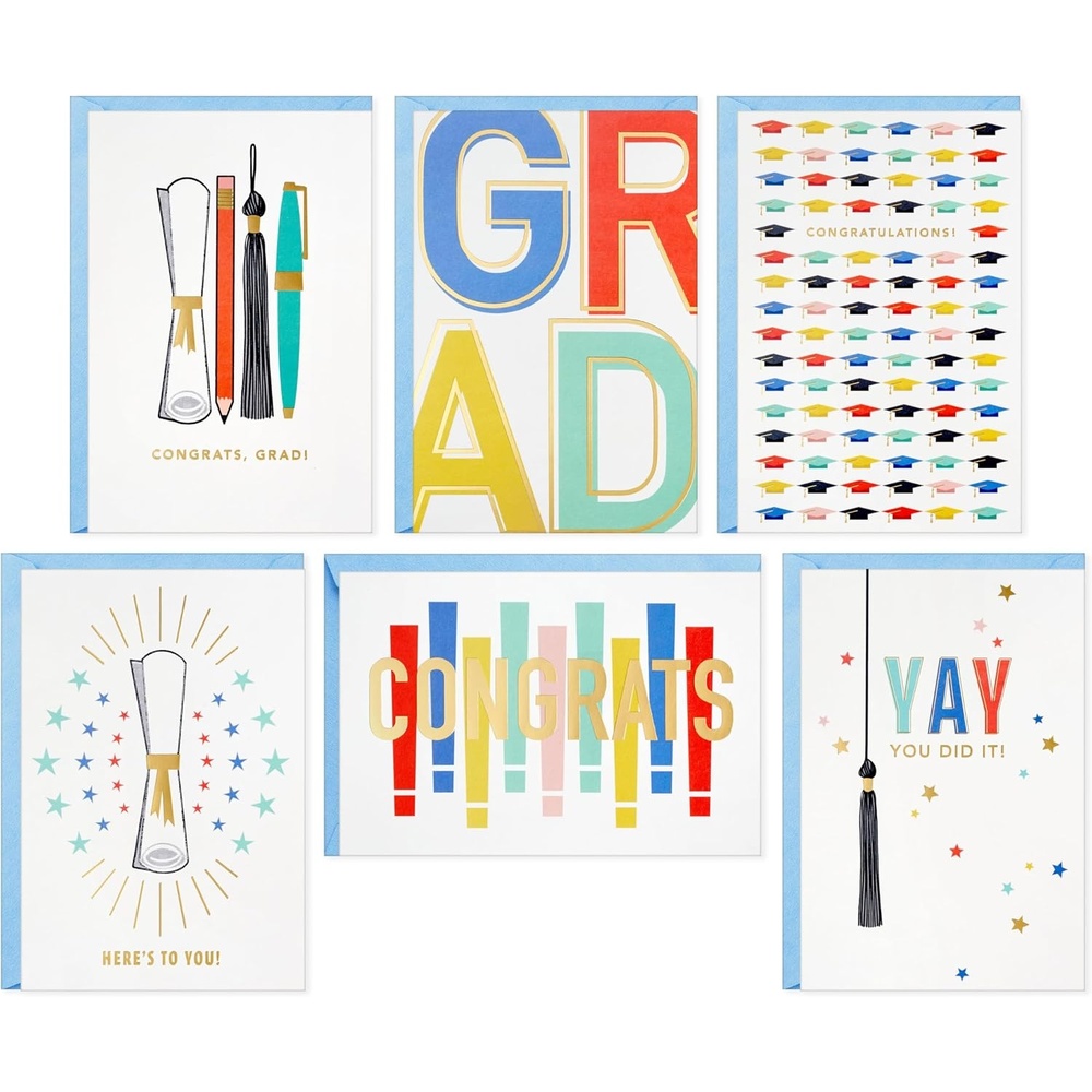 image:imageHallmark Graduation Cards Bulk Assortment Colorful Congrats 36 Cards and Envelopes 6 DesignsColorful Congrats
