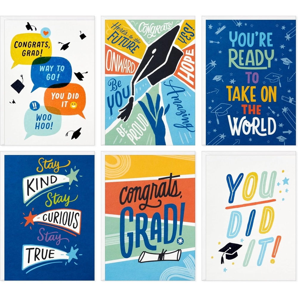 image:imageHallmark Graduation Cards Bulk Assortment Heres to the Future 36 Cards and Envelopes 6 DesignsHeres to the Future  36 Cards