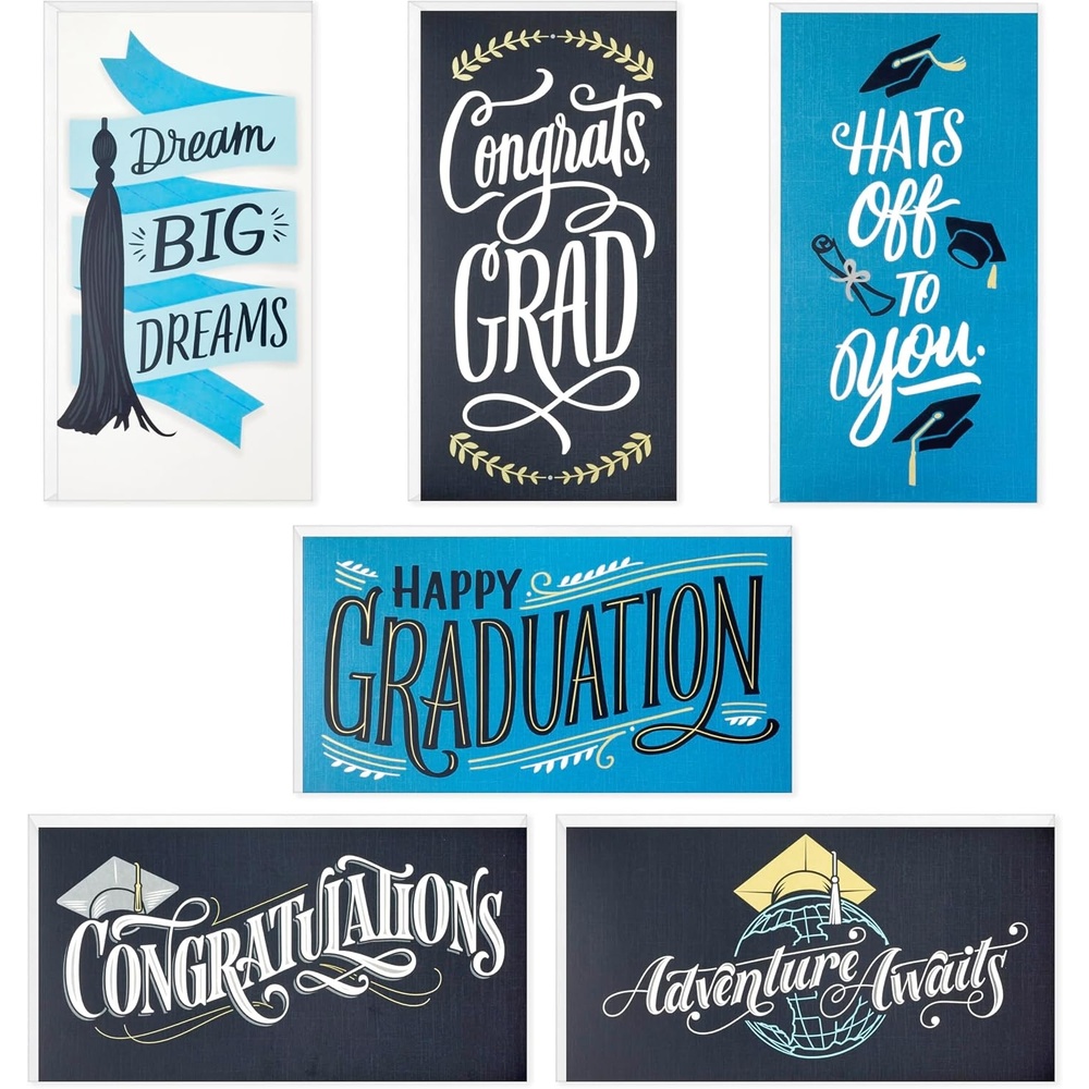 image:imageHallmark Graduation Money Holders or Gift Card Holders Bulk Assortment Hats Off 36 Greeting Cards with Envelopes 6 DesignsHats Off
