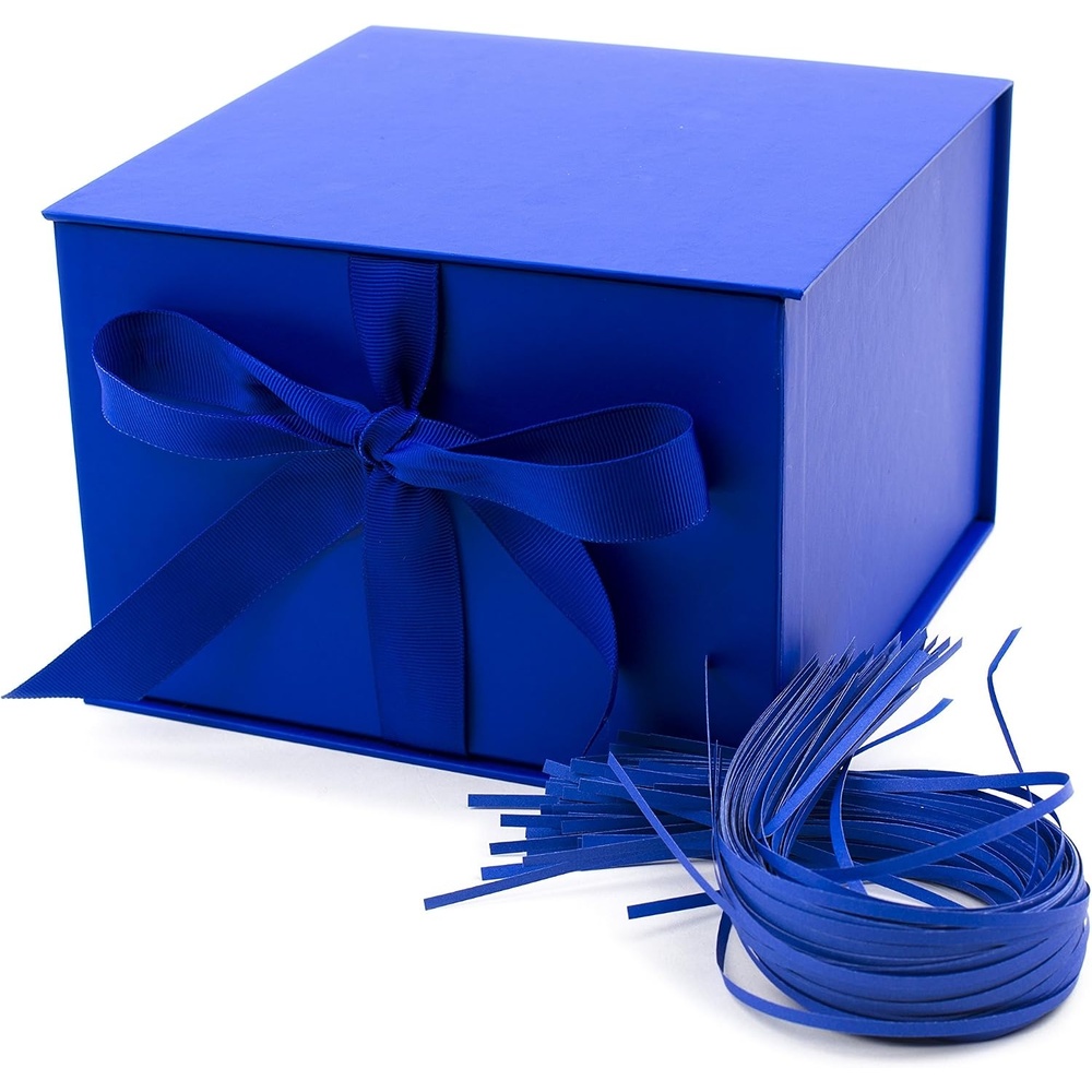 image:imageHallmark Hallmark 7 Gift Box with Lid and Paper Fill Dark Blue for Christmas Hanukkah Fathers Day Birthdays Baby Showers and Graduations navy blue large 5EBC1118Navy Blue