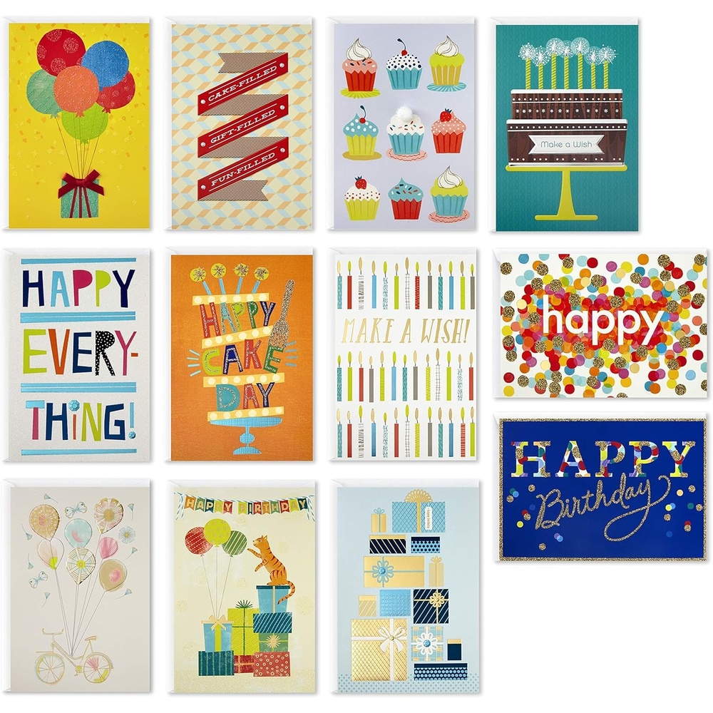 image:imageHallmark Handmade Birthday Cards Assortment Happy Cake Day 12 Cards with Envelopes