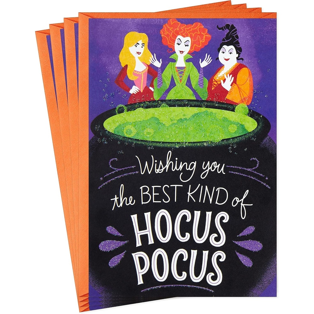 image:imageHallmark Hocus Pocus Pack of Halloween Cards Sanderson Sisters 4 Cards with EnvelopesHocus Pocus Halloween 4 Cards
