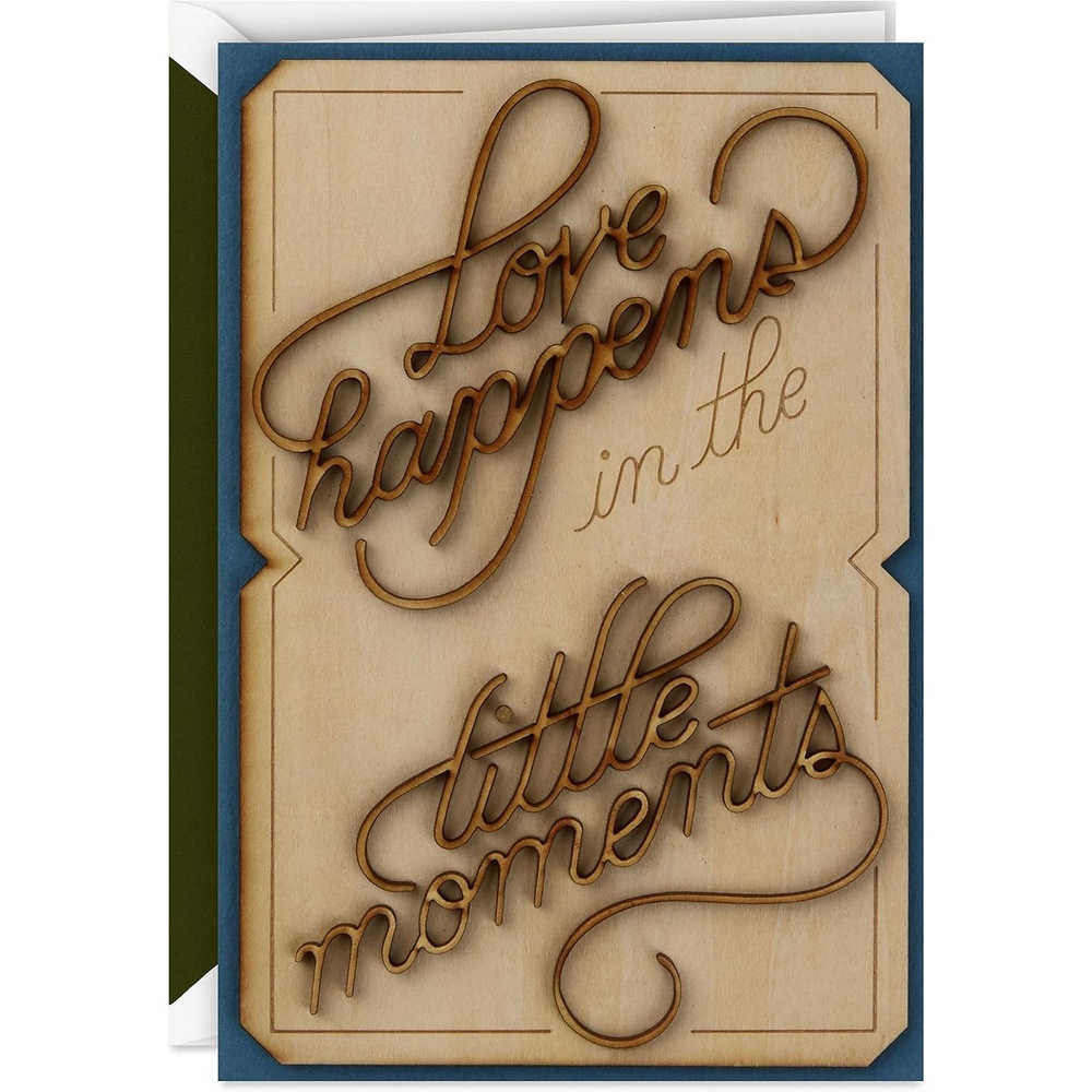 image:imageHallmark Love Card Best Thing That Ever Happened to Me for Anniversary Romantic BirthdayLittle Moments  Wood Lettering