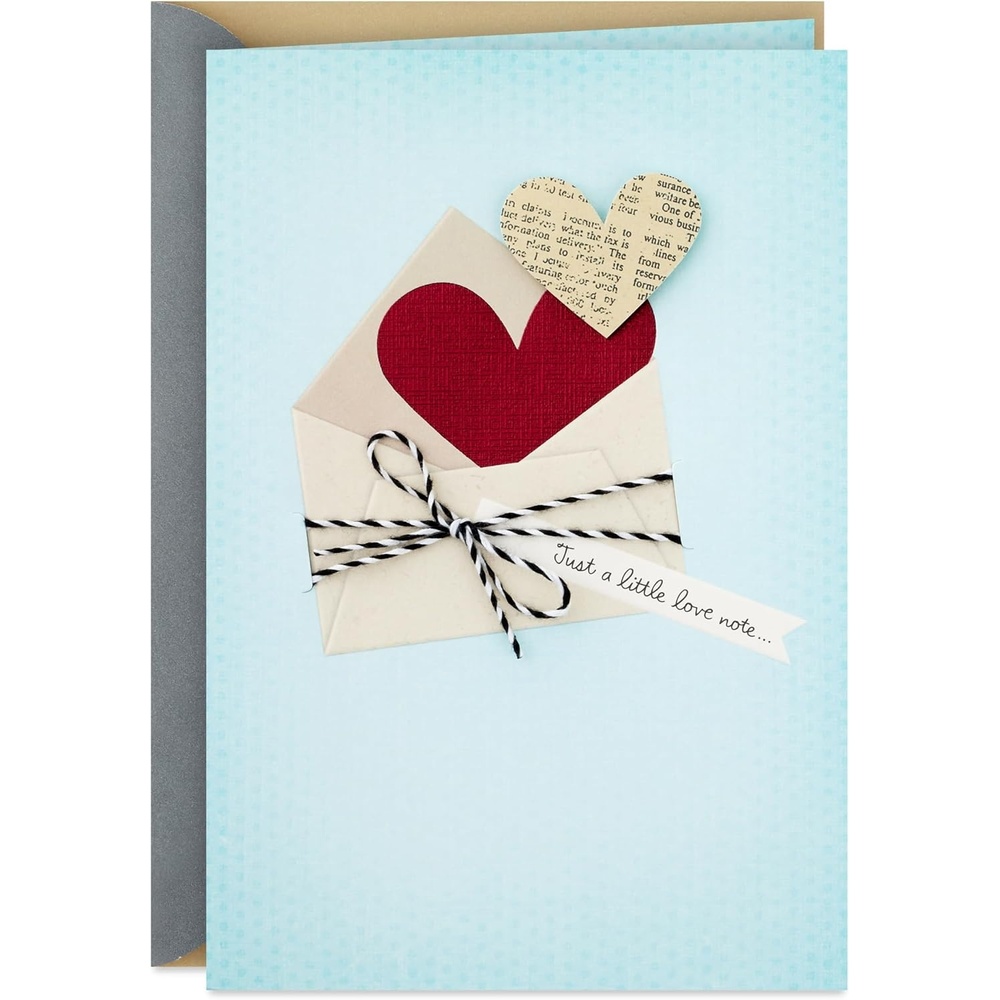 image:imageHallmark Love Card Heart in Envelope for Anniversary Romantic Birthday Sweetest DayHeart in Envelope