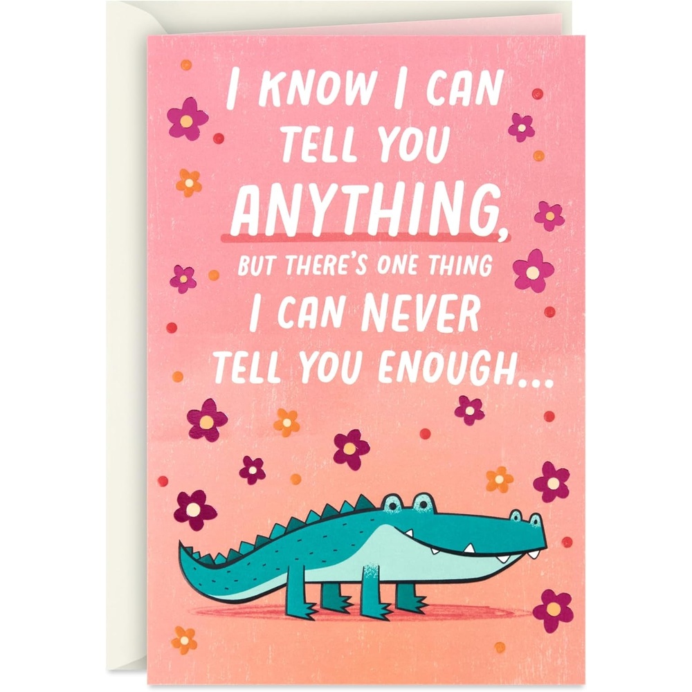image:imageHallmark Love Card Heart in Envelope for Anniversary Romantic Birthday Sweetest DaySmile Wider than a Crocodile