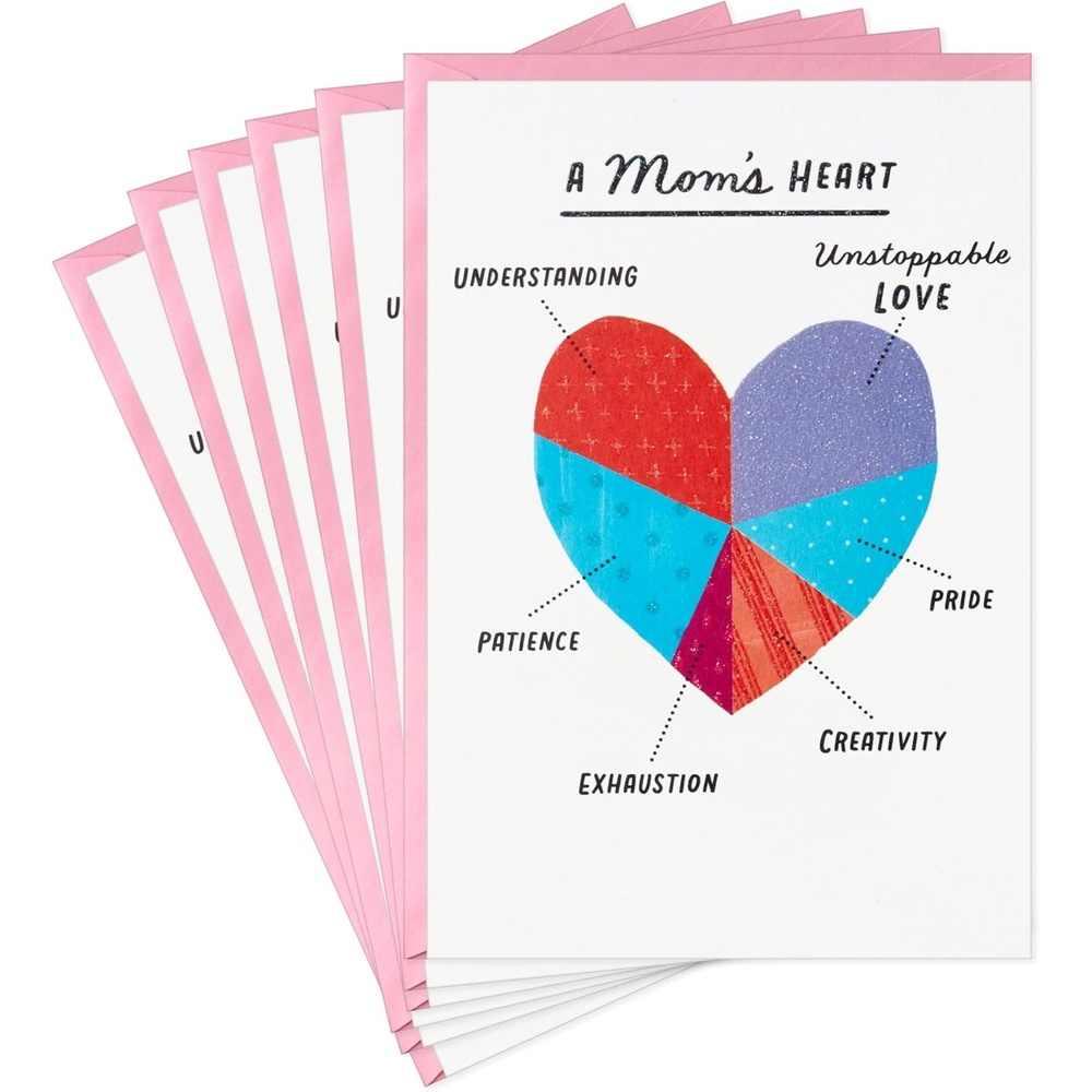 image:imageHallmark Mothers Day Card Pack 6 Cards with Envelopes A Moms HeartMothers Day  A Moms Caring Heart