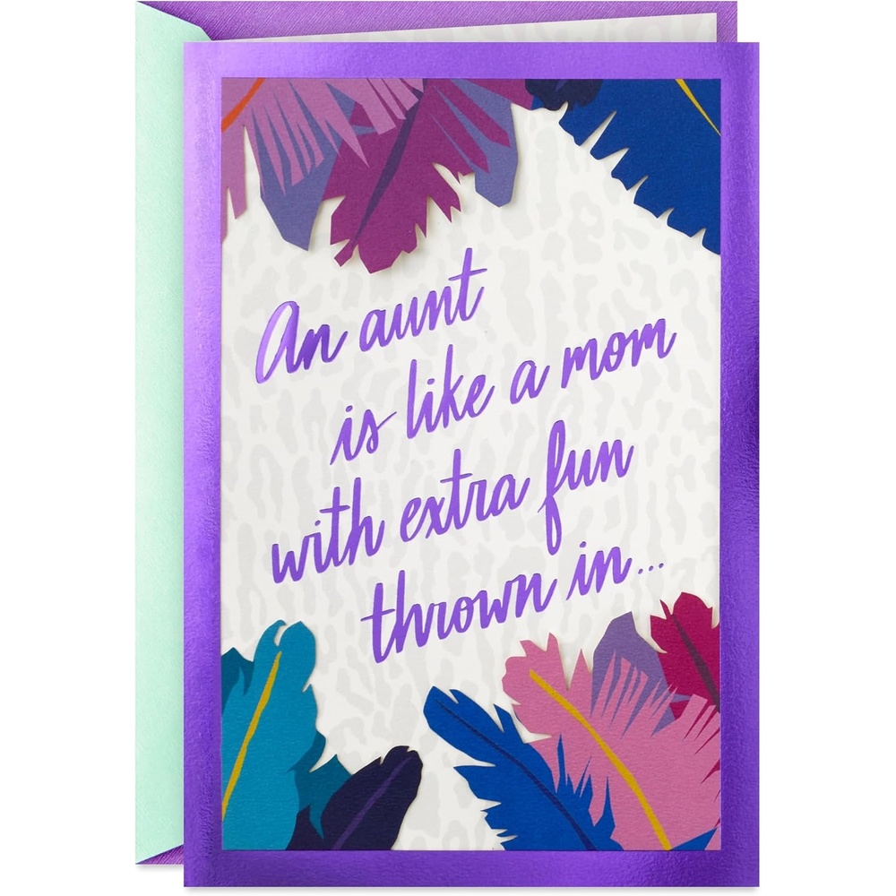 image:imageHallmark Mothers Day Card for Aunt Extra Fun from Niece or Nephew Auntie Birthday Card Thinking of You Just Because
