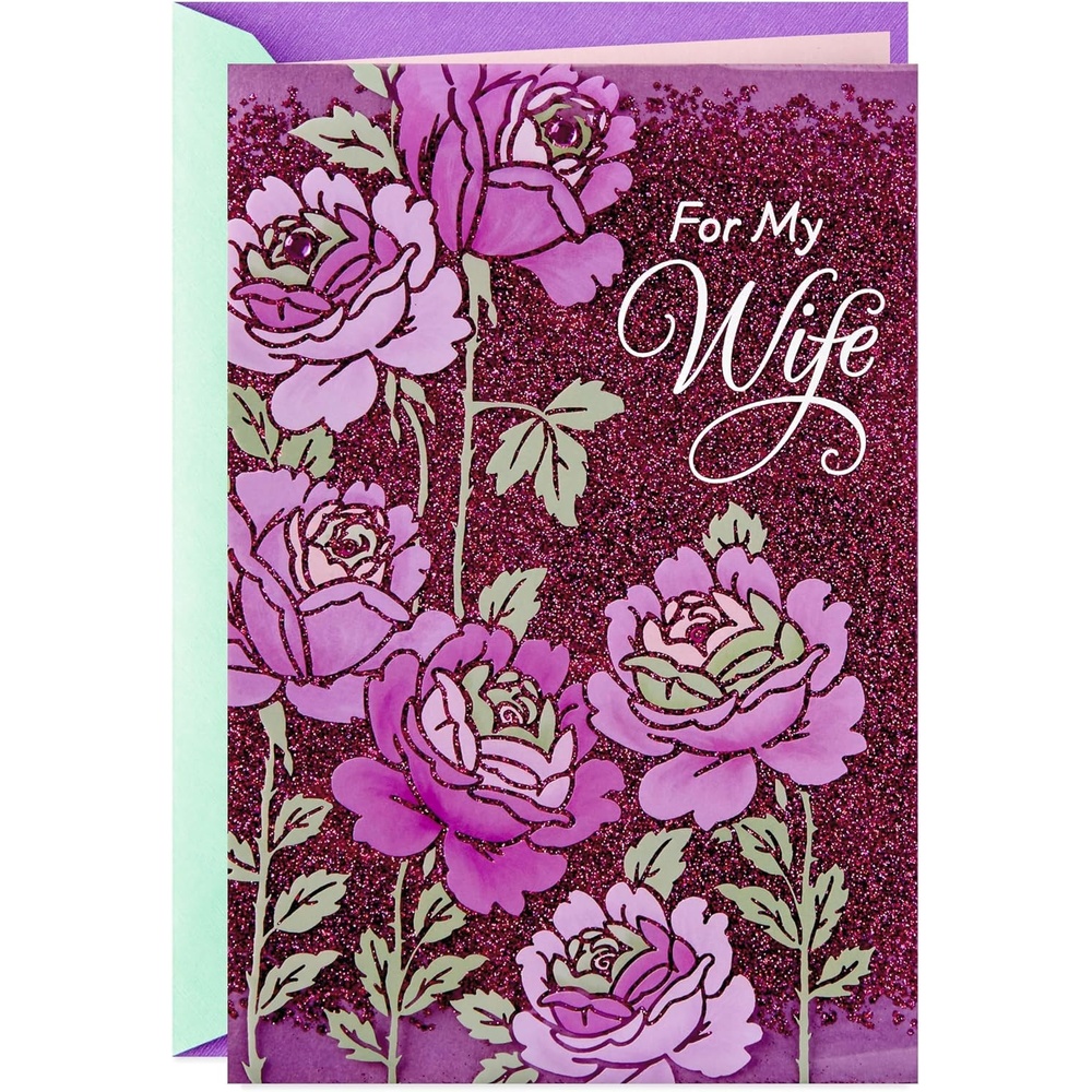 image:imageHallmark Mothers Day Card for Wife Purple Flowers 699MBC1249Purple Flowers