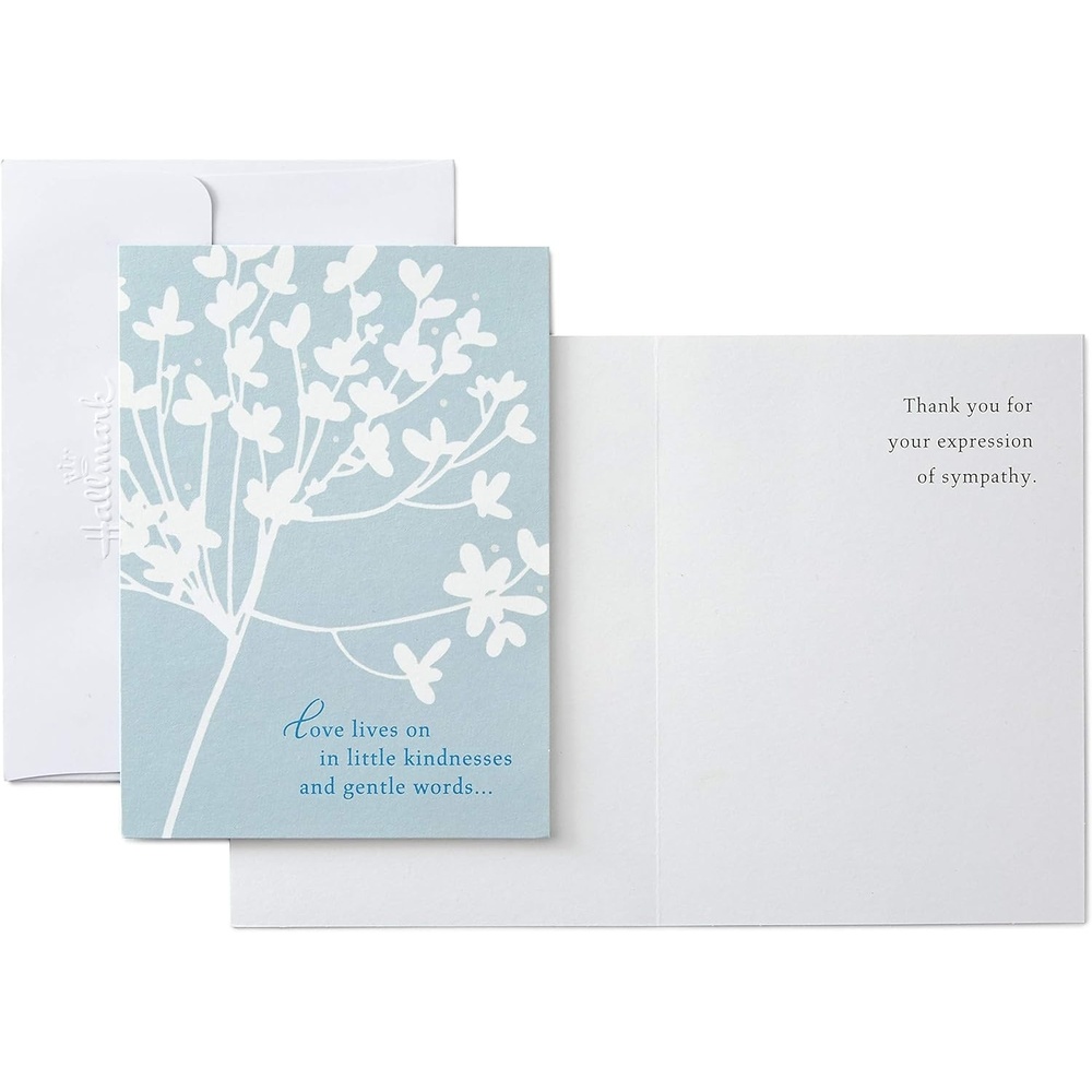 image:imageHallmark Pack of 20 Thank You for Your Sympathy Cards Cherry Blossom Funeral Thank You Cards 5STZ5033