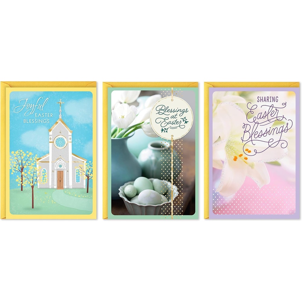 image:imageHallmark Pack of 3 Assorted Fathers Day Cards Wonderful DadsEaster  Joyful Blessings