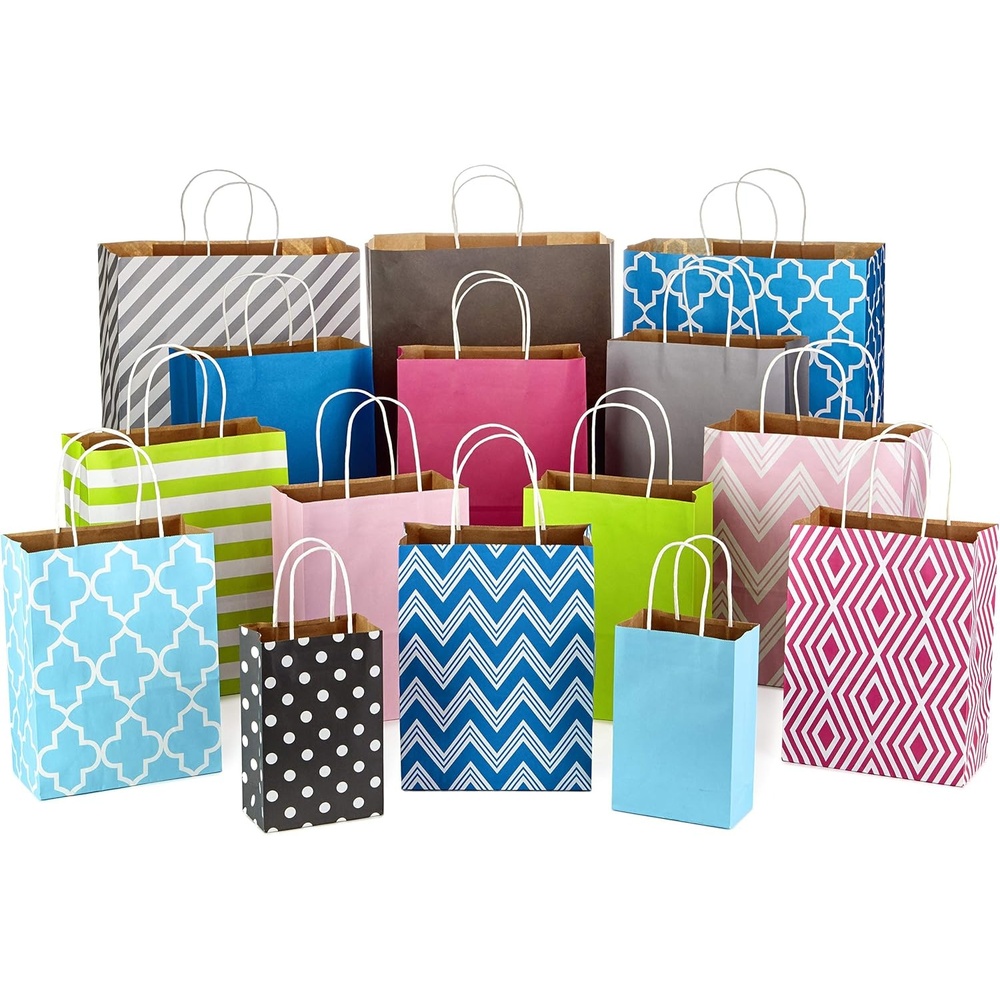 image:imageHallmark Pastel Gift Bags in Assorted Sizes Pack of 125 Medium 8 4 Large 11 3 Extra Large 14 for Baby Showers Bridal Showers Birthdays EasterPack of 15