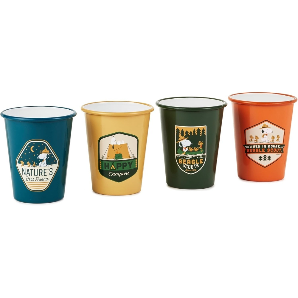 image:imageHallmark Peanuts Beagle Scouts Enameled Metal Drinking Cups Set of 4Drinking Cups