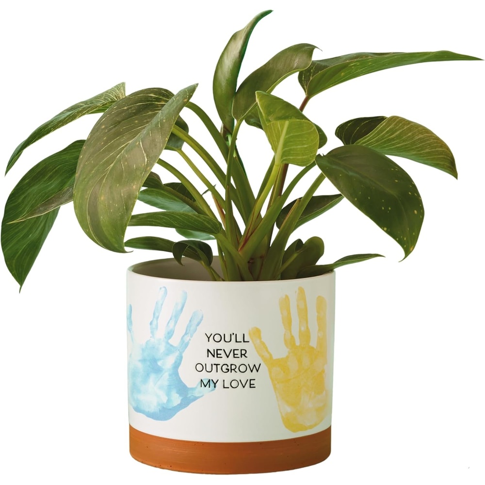 image:imageHallmark Planter Handprint Kit Never Outgrow My Love Gift for Mom Dad Grandparent for Mothers Day Fathers DayDIY Handprint Planter