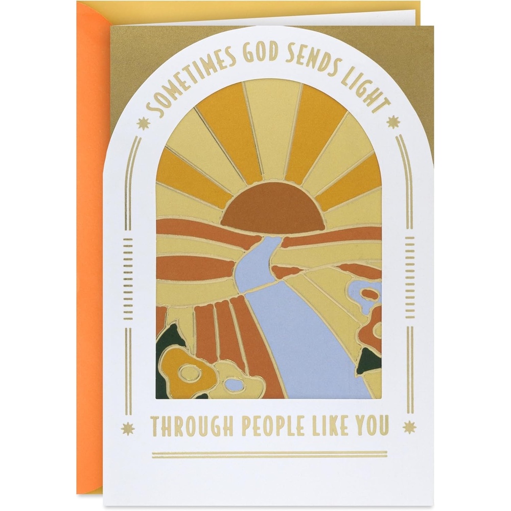 image:imageHallmark Religious Birthday Card from Us Sometimes God Sends Light for Friend Teacher Sibling