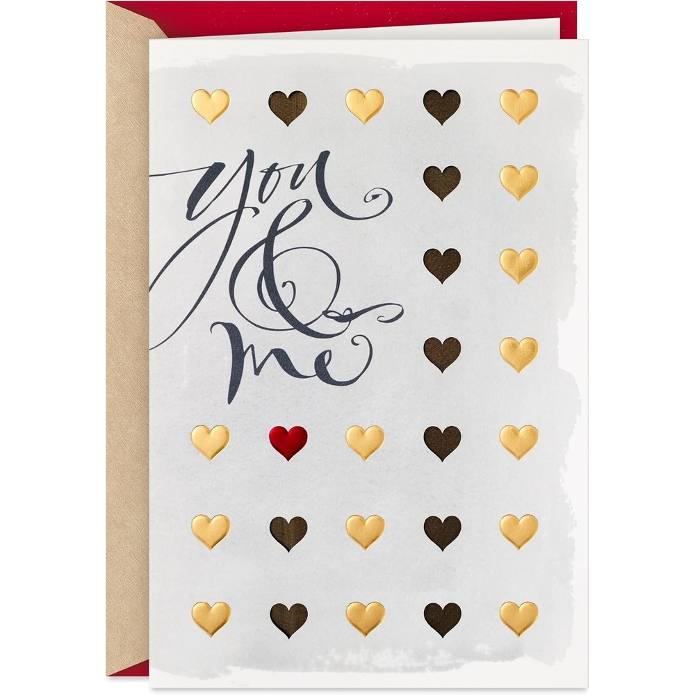 image:imageHallmark Romantic Mothers Day Card for Wife Girlfriend or Partner I Love the Way You Love Rainbow Lettering on WhiteYou  Me