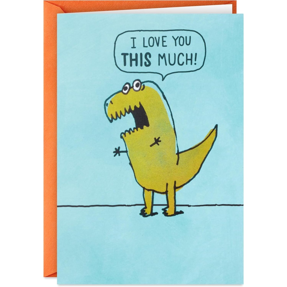 image:imageHallmark Shoebox Funny Love Card Anniversary Card Fathers Day Card or Birthday Card T Rex Arms 0349RZF3019