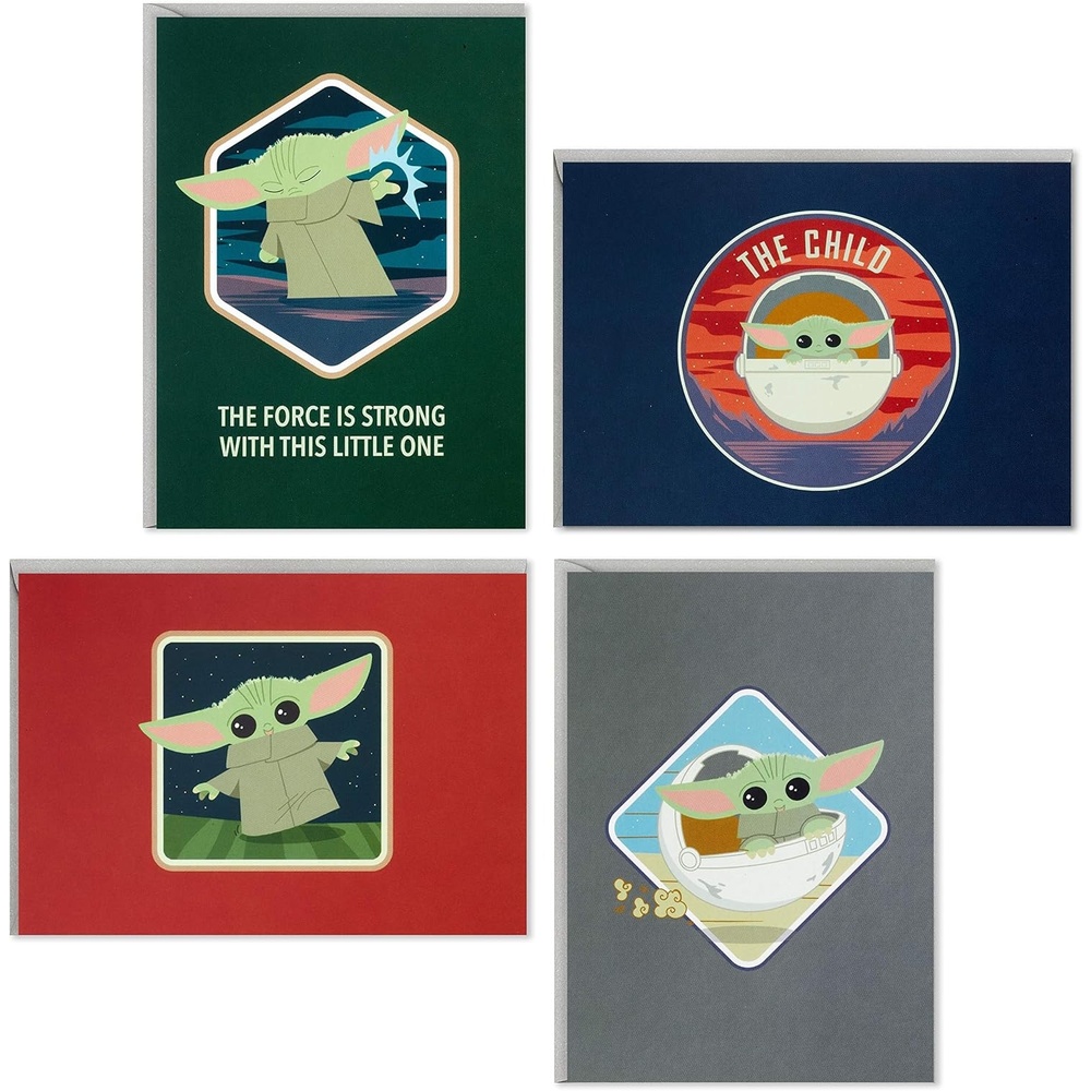 image:imageHallmark Star Wars Valentines Day Cards for Kids Baby Yoda 12 Blank Cards with Envelopes for May the 4th Thank You Any OccasionStar Wars Note Assortment