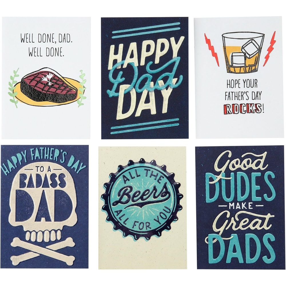 image:imageHallmark Studio Ink Funny Fathers Day Card Assortment for Friends Family and Dad 6 Cards with EnvelopesFathers Day Assortment  6 Cards