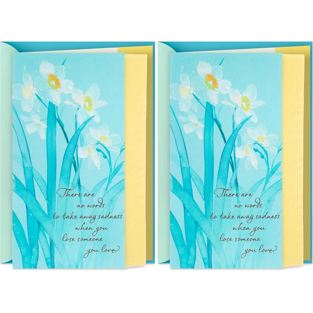 image:imageHallmark Sympathy Card White Flowers Strength and Comfort5 inches x 72 inches Pack of 2