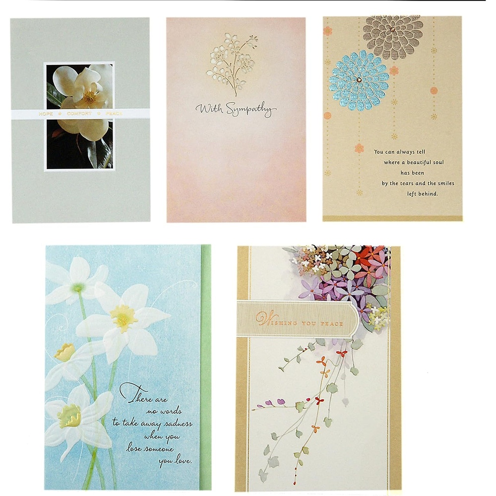 image:imageHallmark Sympathy Cards Assortment Pack 5 Condolence Cards with Envelopes5 Cards  5 Envelopes