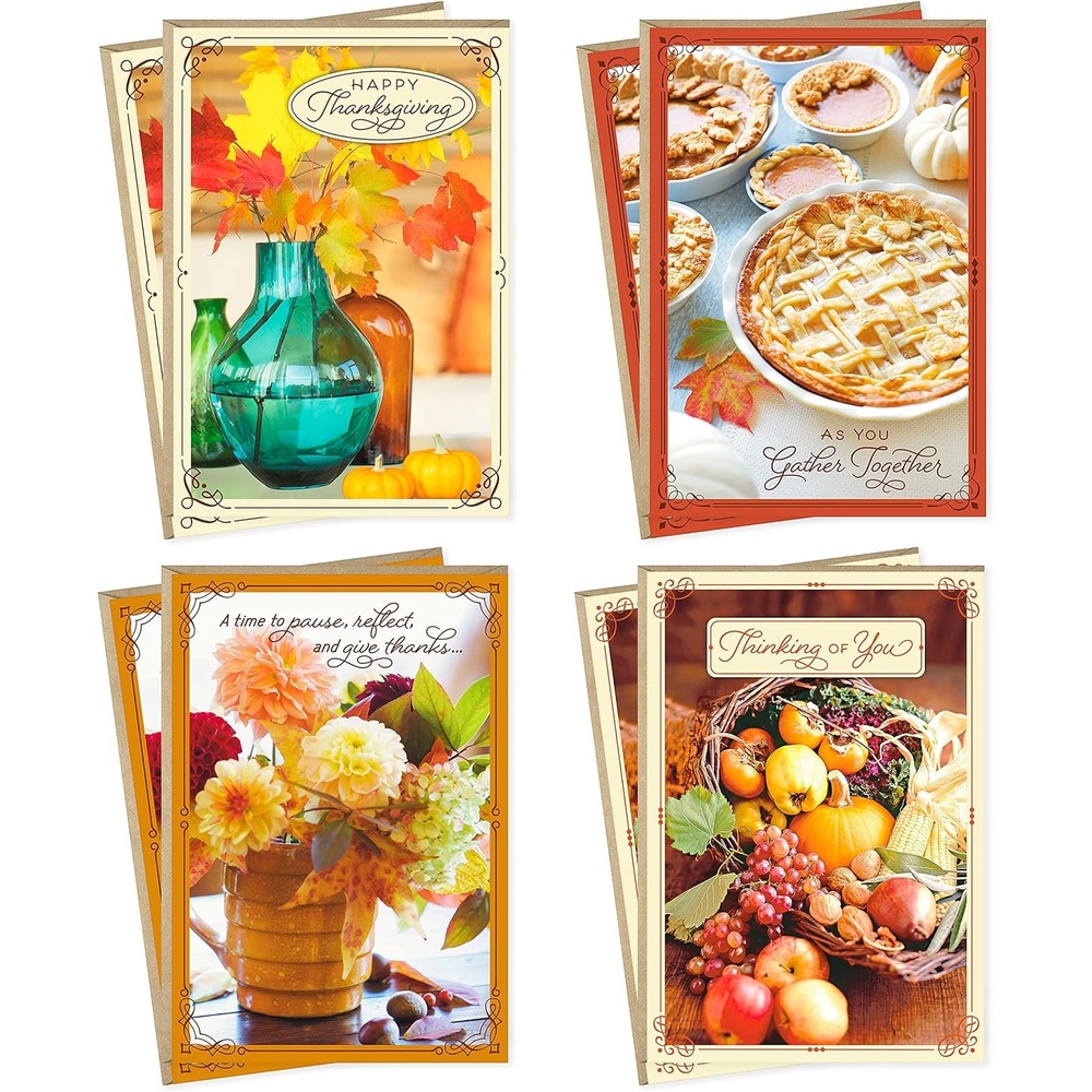 image:imageHallmark Thanksgiving Cards Assortment Give Thanks 8 Cards with EnvelopesGive Thanks Cards  8 Pack