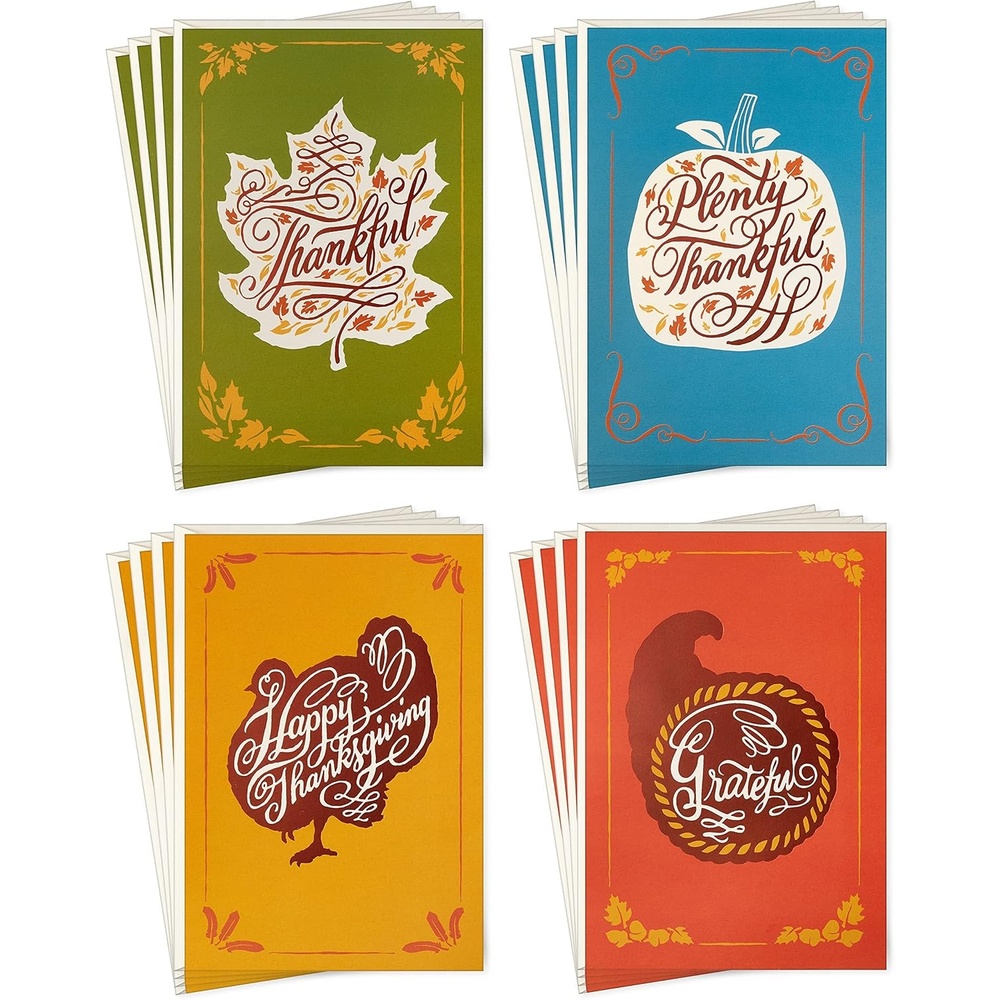 image:imageHallmark Thanksgiving Cards Assortment Rustic Thanks 16 Assorted Cards with EnvelopesRustic Cards  16 Pack