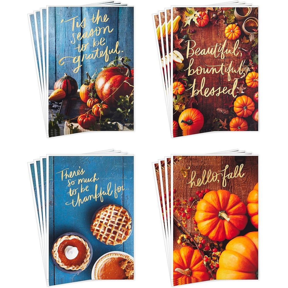 image:imageHallmark Thanksgiving Place Cards for Table Setting 32 Mini Cards with Envelopes Friendsgiving Party SuppliesHello Fall