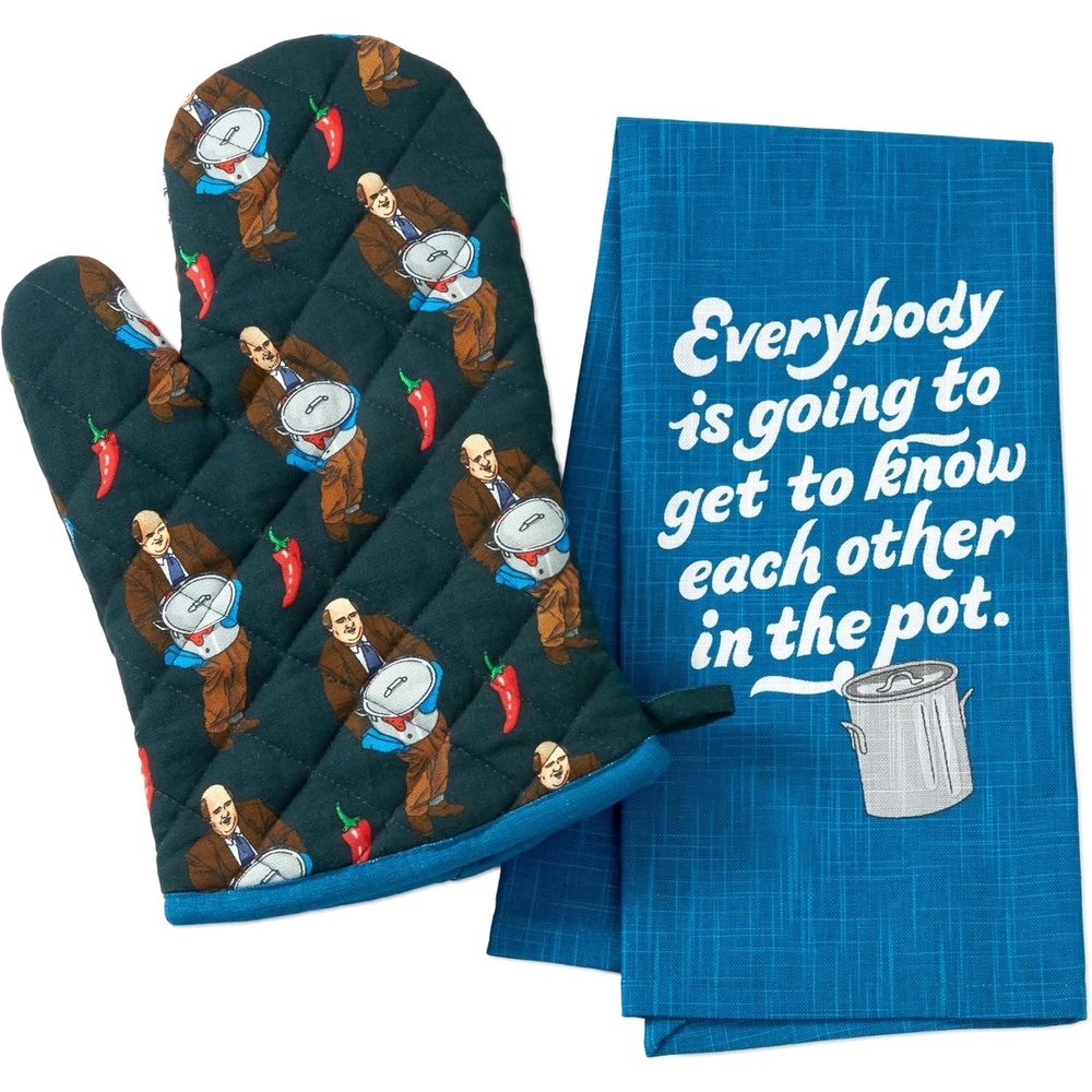 image:imageHallmark The Office Oven Mitt amp Tea Towel Kevins Chili Gifts for FansThe Office