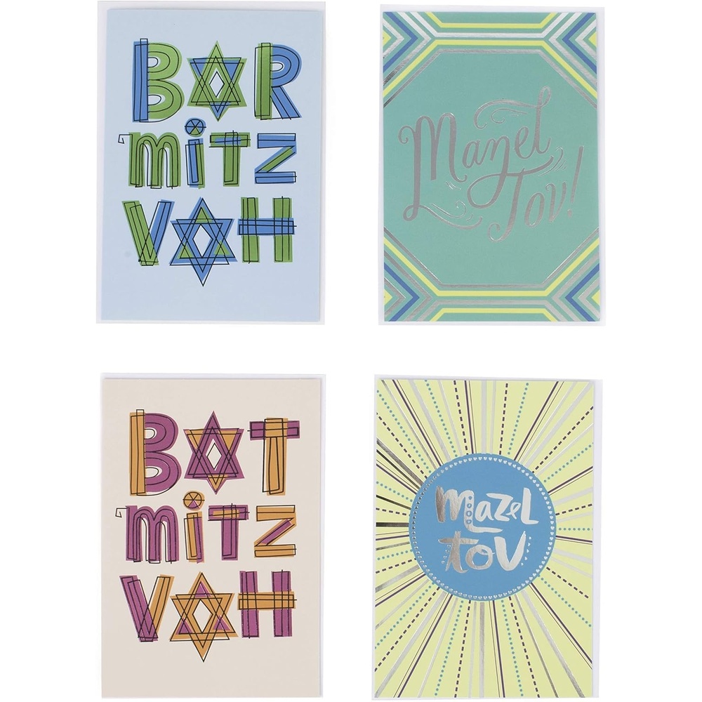 image:imageHallmark Tree of Life Bat Mitzvah and Bar Mitzvah Boxed Cards Assortment Bat and Bar Mitzvah Congratulations 12 Greeting Cards and Envelopes